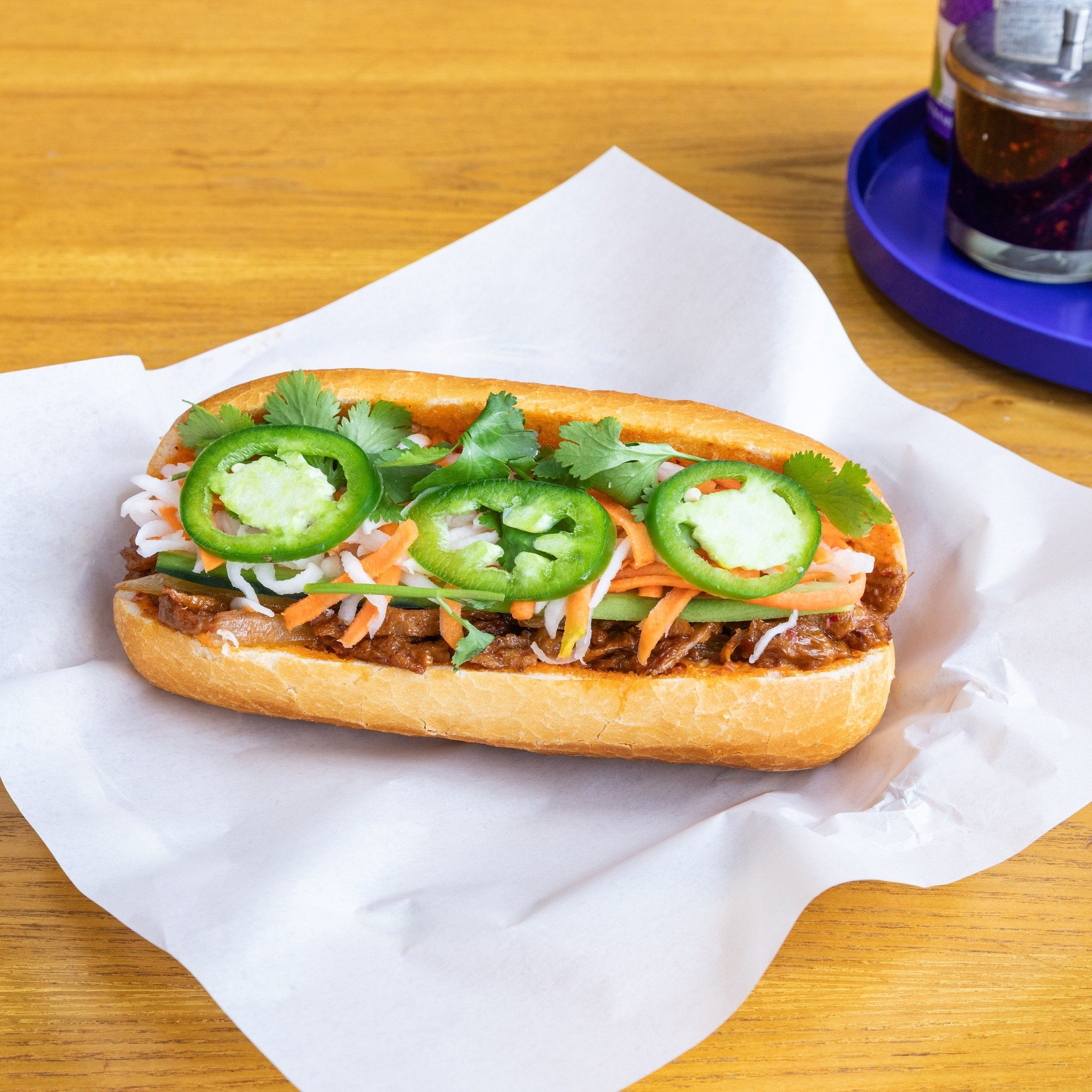 B11. Mongolian Beef Sandwich.