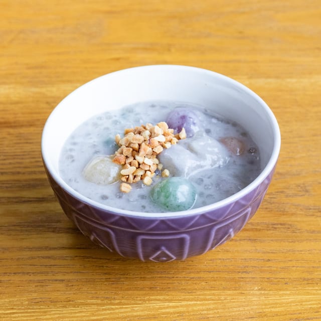 D1. Banana Tapioca Pudding with Coconut Milk (GF).