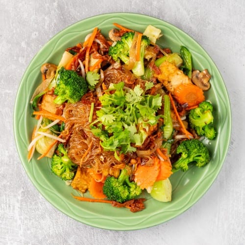 Stir-fried Clear Noodles (can be made GF).